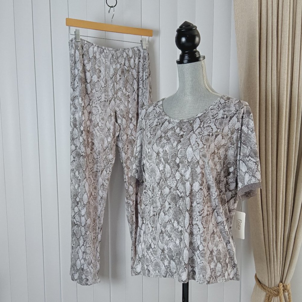Flora By Flora Nikroz Pajama Set.